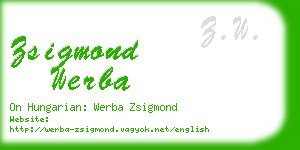 zsigmond werba business card